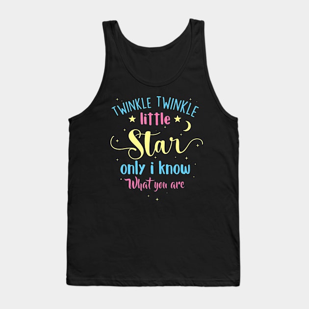 Twinkle Twinkle Little Star Gender Reveal Party Baby Shower Tank Top by Saboia Alves